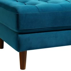 Henrietta Ottoman, Teal Velvet 17 Henrietta Ottoman, Teal Velvet -Garden Store BOSF 9680 TEAL VEL STOOL detail1