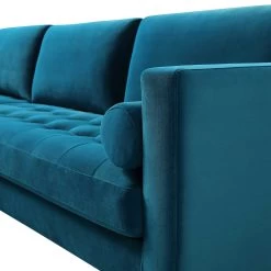 Henrietta Grand 4-Seater LHF Chaise End Sofa, Teal Velvet -Garden Store BOSF 9680 TEAL VELRHF detail2 2f11faec 4a07 4264 bd3f ec1c6a4ab318