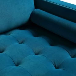 Henrietta Grand 4-Seater LHF Chaise End Sofa, Teal Velvet -Garden Store BOSF 9680 TEAL VELRHF detail3 dc6d12d8 7cb1 46b3 9472 f4445fd7fbe7
