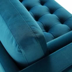 Henrietta Grand 4-Seater LHF Chaise End Sofa, Teal Velvet -Garden Store BOSF 9680 TEAL VELRHF detail4 2d0819a8 fb41 4959 a5b9 03cf267e5856