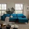 Henrietta Grand 4-Seater RHF Chaise End Sofa, Teal Velvet -Garden Store BOSF 9680 TEAL VELRHF main