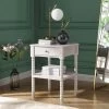 Aldwinke Beige Bobbin 1 Drawer Side Table -Garden Store BSD 097 BEIGE main