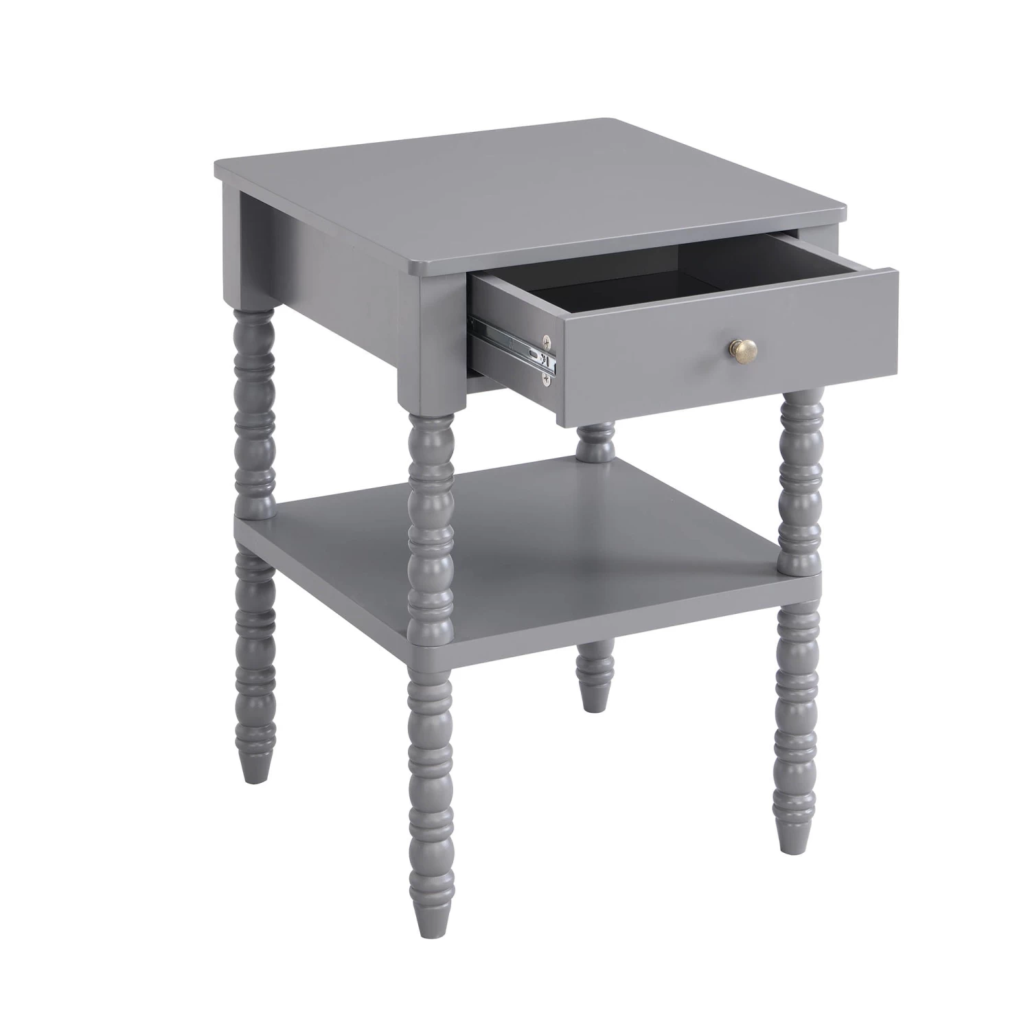 Aldwinke Dark Grey Bobbin 1 Drawer Side Table 8 Aldwinke Dark Grey Bobbin 1 Drawer Side Table - Image 6
