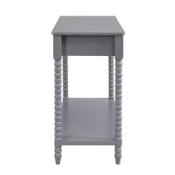 Aldwinke Dark Grey Bobbin 2 Drawer Large Console Table -Garden Store BSD 098 DARKGREY WB4