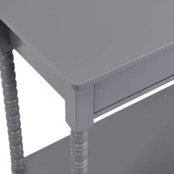 Aldwinke Dark Grey Bobbin 2 Drawer Large Console Table -Garden Store BSD 098 DARKGREY detail2