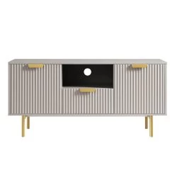 Richmond Ridged 120cm Wide TV Media Unit, Matte Taupe 17 Richmond Ridged 120cm Wide TV Media Unit, Matte Taupe -Garden Store BSD 106 TAUPE WB1