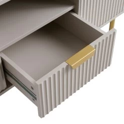 Richmond Ridged 120cm Wide TV Media Unit, Matte Taupe 24 Richmond Ridged 120cm Wide TV Media Unit, Matte Taupe -Garden Store BSD 106 TAUPE detail3