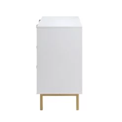 Richmond Ridged Wide Chest Of 6 Drawers, Matte White 20 Richmond Ridged Wide Chest Of 6 Drawers, Matte White -Garden Store BSD 107 WHITE WB4