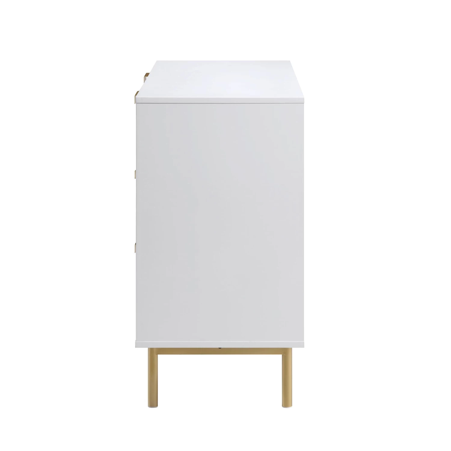 Richmond Ridged Wide Chest Of 6 Drawers, Matte White 9 Richmond Ridged Wide Chest Of 6 Drawers, Matte White - Image 7