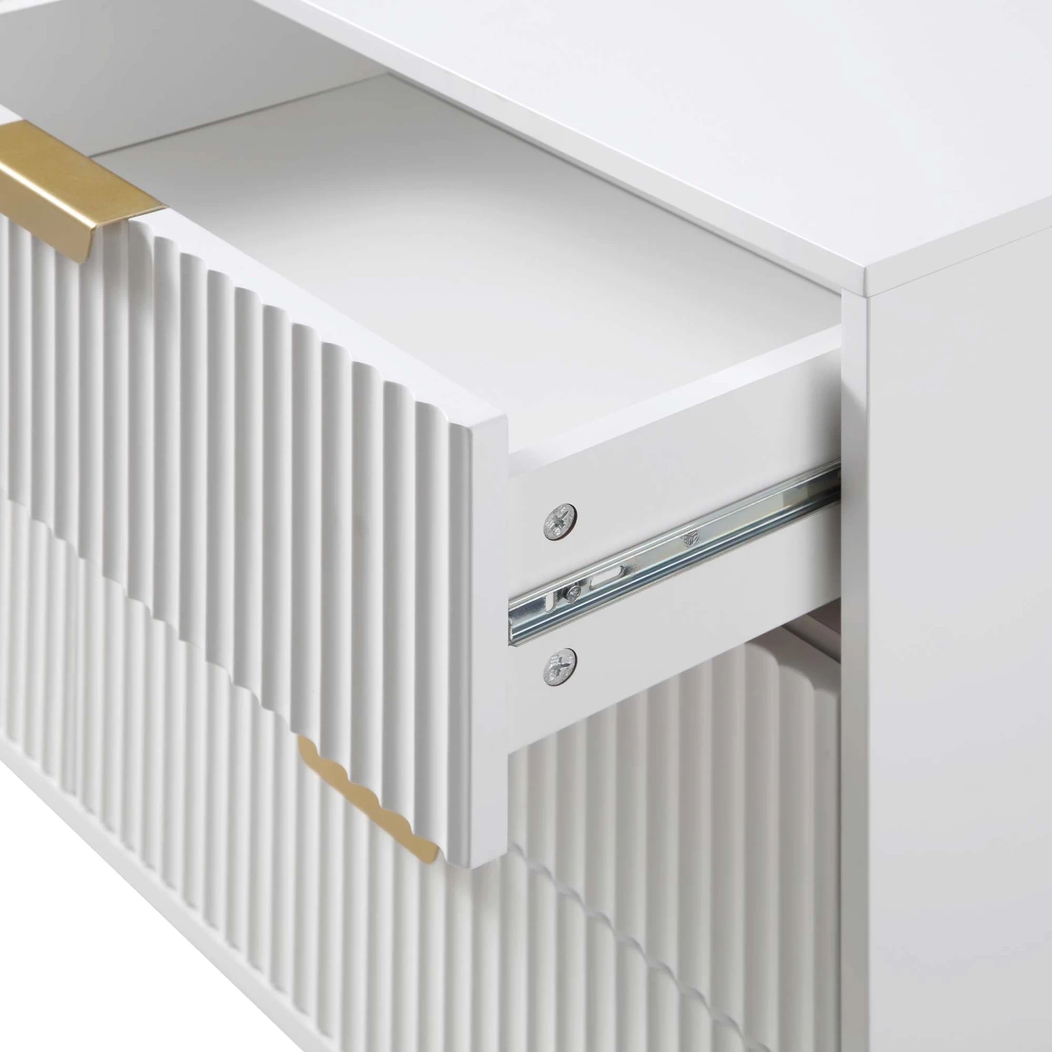 Richmond Ridged Wide Chest Of 6 Drawers, Matte White 12 Richmond Ridged Wide Chest Of 6 Drawers, Matte White - Image 10