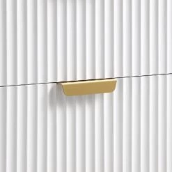 Richmond Ridged Wide Chest Of 6 Drawers, Matte White 24 Richmond Ridged Wide Chest Of 6 Drawers, Matte White -Garden Store BSD 107 WHITE detail3