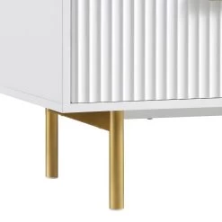 Richmond Ridged Wide Chest Of 6 Drawers, Matte White 25 Richmond Ridged Wide Chest Of 6 Drawers, Matte White -Garden Store BSD 107 WHITE detail4