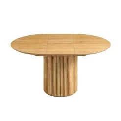 Maru Round 4-6 Seater Extending Oak Pedestal Dining Table, Oak -Garden Store BSD 135 OAK WB3