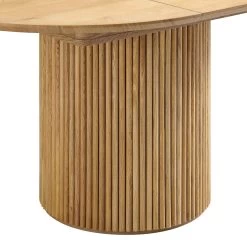 Maru Round 4-6 Seater Extending Oak Pedestal Dining Table, Oak -Garden Store BSD 135 OAK detail3