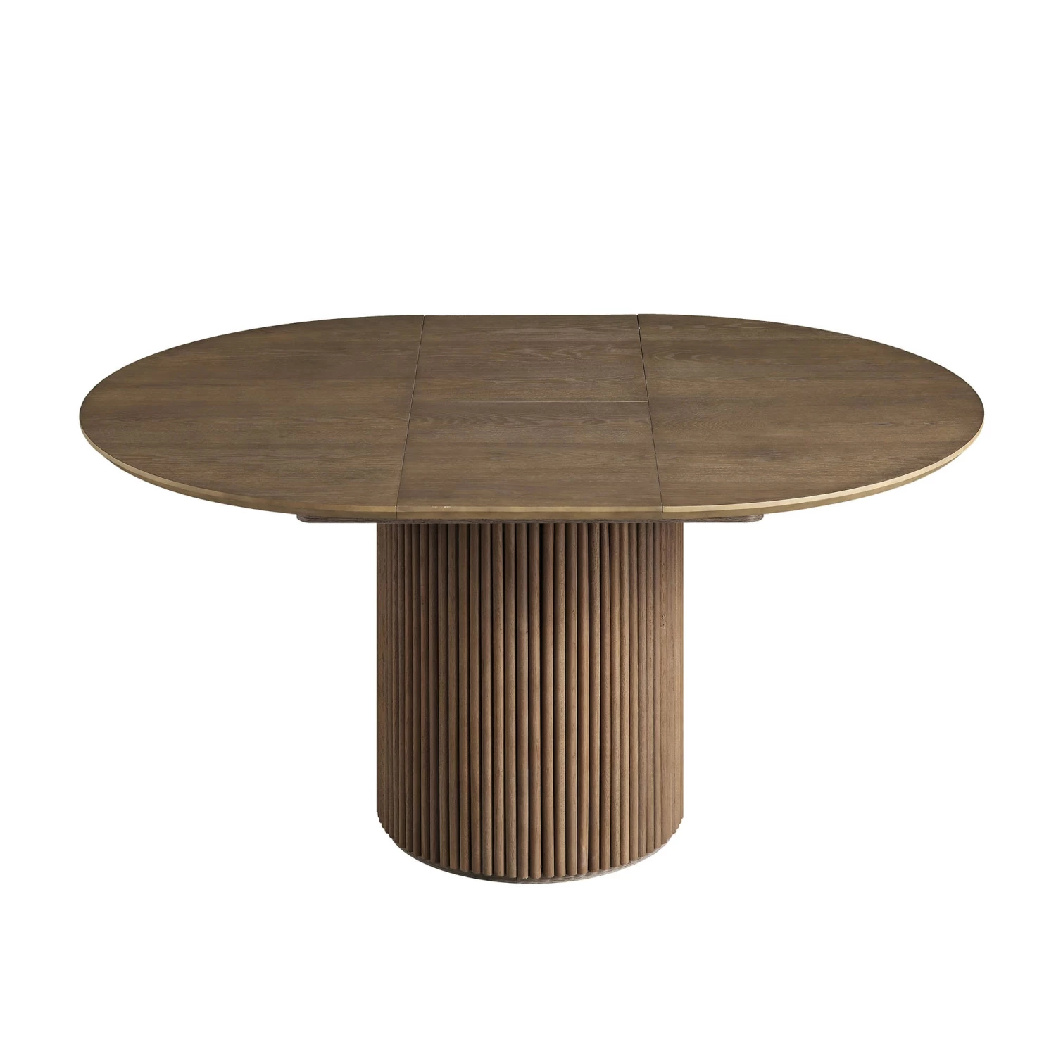 Maru Round 4-6 Seater Extending Oak Pedestal Dining Table, Silver Oak 11 Maru Round 4-6 Seater Extending Oak Pedestal Dining Table, Silver Oak - Image 9