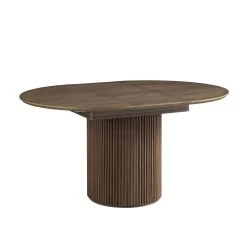 Maru Round 4-6 Seater Extending Oak Pedestal Dining Table, Silver Oak 26 Maru Round 4-6 Seater Extending Oak Pedestal Dining Table, Silver Oak -Garden Store BSD 135 SILK WB3