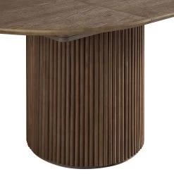 Maru Round 4-6 Seater Extending Oak Pedestal Dining Table, Silver Oak 27 Maru Round 4-6 Seater Extending Oak Pedestal Dining Table, Silver Oak -Garden Store BSD 135 SILK detail2