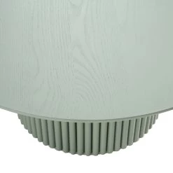 Maru Round Oak Pedestal Coffee Table, Sage Green -Garden Store BSD 138 SAGE detail3
