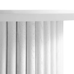 Maru Oak Round Side Table, Washed White -Garden Store BSD 139 WHITE detail3