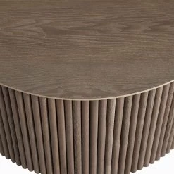 Maru Oak Round Coffee Table With Storage, Silver Oak -Garden Store BSD 140 SILK detail2
