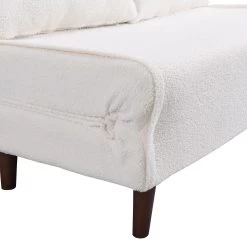 Algo Sofabed With Cushions In Beige Teddy Fabric 2 Seater -Garden Store D021B BEIGE TEDDY detail2