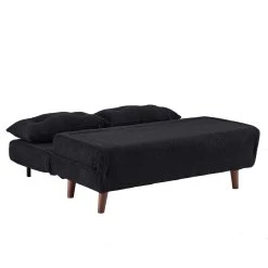 Algo Sofabed With Cushions In Charcoal Teddy Fabric 2 Seater -Garden Store D021B CHARCOAL TEDDY WB7