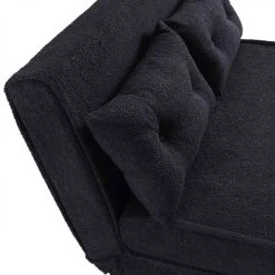 Algo Sofabed With Cushions In Charcoal Teddy Fabric 2 Seater -Garden Store D021B CHARCOAL TEDDY detail1
