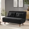 Algo Sofabed With Cushions In Charcoal Teddy Fabric 2 Seater -Garden Store D021B CHARCOAL TEDDY main