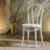 Camille Elm Wood And Rattan Bentwood Dining Chair, Distressed White 1 Camille Elm Wood And Rattan Bentwood Dining Chair, Distressed White -Garden Store DCH 002 WASHWHITE main
