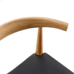 Arley Set Of 2 Beech Wood Dining Chairs, Natural And Black -Garden Store DCH 007 NAT BLACKPU 2P detail1