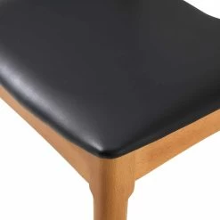 Arley Set Of 2 Beech Wood Dining Chairs, Natural And Black -Garden Store DCH 007 NAT BLACKPU 2P detail3