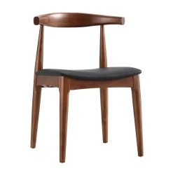 Arley Set Of 2 Beech Wood Dining Chairs, Walnut And Black 19 Arley Set Of 2 Beech Wood Dining Chairs, Walnut And Black -Garden Store DCH 007 WALNUT BLACKPU 2P WB2