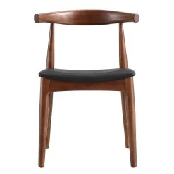 Arley Set Of 2 Beech Wood Dining Chairs, Walnut And Black 18 Arley Set Of 2 Beech Wood Dining Chairs, Walnut And Black -Garden Store DCH 007 WALNUT BLACKPU 2P WB3