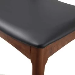 Arley Set Of 2 Beech Wood Dining Chairs, Walnut And Black 25 Arley Set Of 2 Beech Wood Dining Chairs, Walnut And Black -Garden Store DCH 007 WALNUT BLACKPU 2P detail3