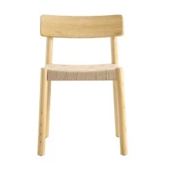 Ditton Set Of 2 Elm Wood And Jute Dining Chairs, Natural -Garden Store DCH 086 NAT 2P WB3