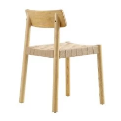 Ditton Set Of 2 Elm Wood And Jute Dining Chairs, Natural -Garden Store DCH 086 NAT 2P WB5