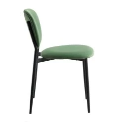 Kelmarsh Set Of 2 Grass Green Velvet Upholstered Dining Chairs -Garden Store DCH 2128 GRASS VEL 2P WB3