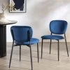 Kelmarsh Set Of 2 Navy Blue Velvet Upholstered Dining Chairs -Garden Store DCH 2128 NAVY VEL 2P main