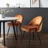 Oakley Set Of 2 Orange Velvet Upholstered Dining Chairs With Contrast Piping 2 Oakley Set Of 2 Orange Velvet Upholstered Dining Chairs With Contrast Piping -Garden Store DCH 2138 ORANGE VEL 2P main a52ffff0 019c 4517 941d 668b5b38824a