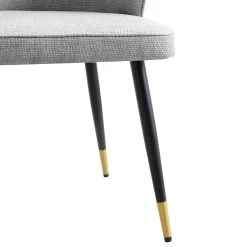 Langham Set Of 2 Grey Woven Fabric Carver Dining Chairs With Fluted Back 28 Langham Set Of 2 Grey Woven Fabric Carver Dining Chairs With Fluted Back -Garden Store DCH 2143 GREY WOV 2P detail4