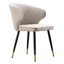 Langham Set Of 2 Oatmeal Woven Fabric Carver Dining Chairs With Fluted Back 21 Langham Set Of 2 Oatmeal Woven Fabric Carver Dining Chairs With Fluted Back -Garden Store DCH 2143 TAUPE WOV 2P WB4