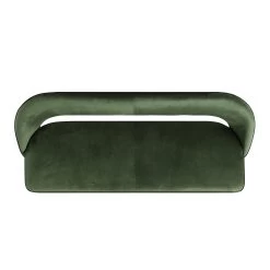 Oakley Dark Green Velvet Upholstered 3 Seater Dining Bench With Contrast Piping 19 Oakley Dark Green Velvet Upholstered 3 Seater Dining Bench With Contrast Piping -Garden Store DCH 2147 DARKGREEN VEL WB3