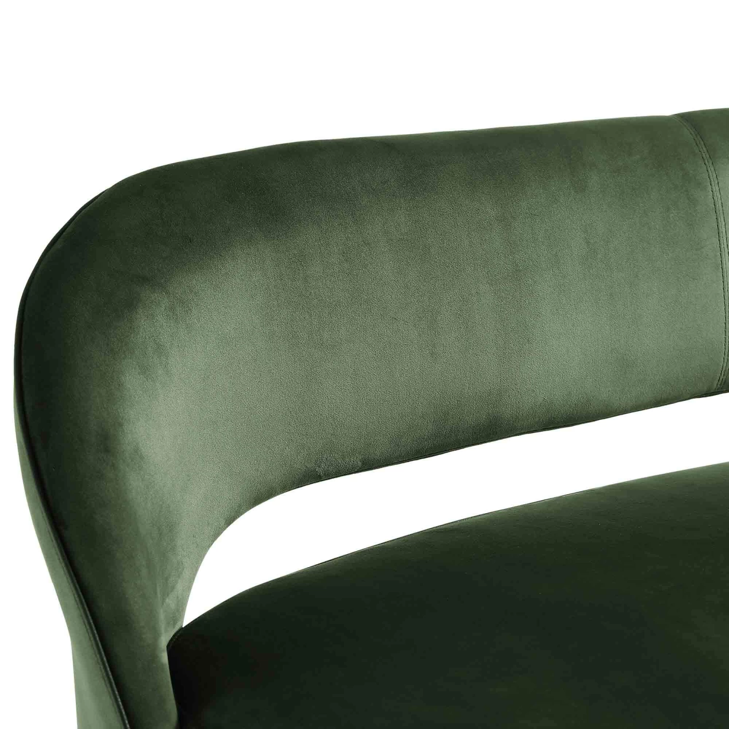 Oakley Dark Green Velvet Upholstered 3 Seater Dining Bench With Contrast Piping 12 Oakley Dark Green Velvet Upholstered 3 Seater Dining Bench With Contrast Piping - Image 10