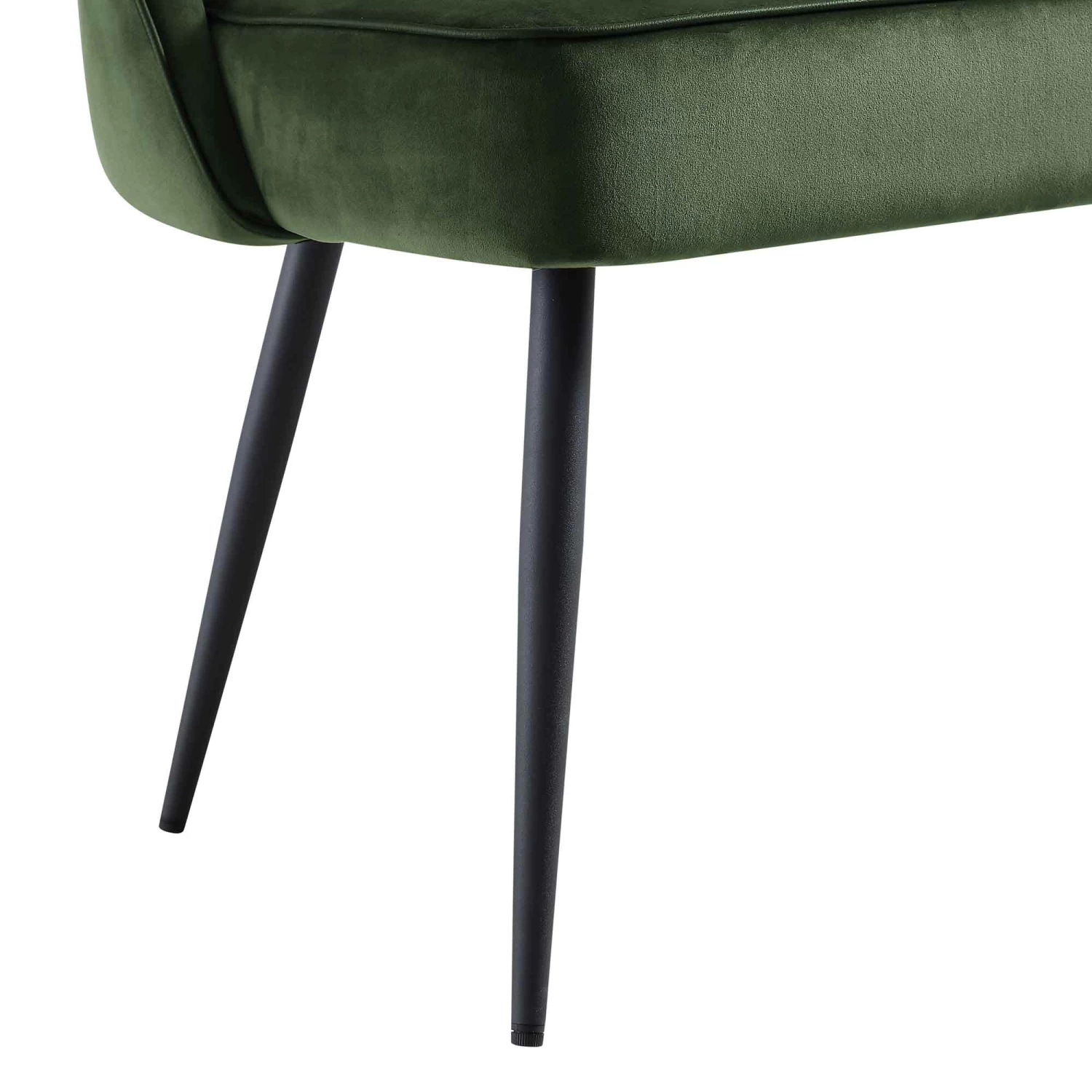Oakley Dark Green Velvet Upholstered 3 Seater Dining Bench With Contrast Piping 14 Oakley Dark Green Velvet Upholstered 3 Seater Dining Bench With Contrast Piping - Image 12