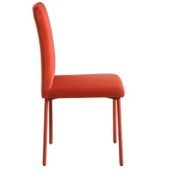 Fernie Set Of 2 Ochre Burnt Orange Velvet Dining Chairs With Upholstered Legs -Garden Store DCH 2151 OCHRE VEL 2P WB4