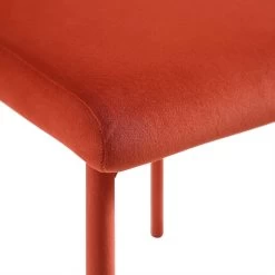Fernie Set Of 2 Ochre Burnt Orange Velvet Dining Chairs With Upholstered Legs -Garden Store DCH 2151 OCHRE VEL 2P detail3