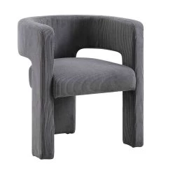 Greenwich Grey Corduroy Dining Chair -Garden Store DCH 2159 GREY CORD WB2