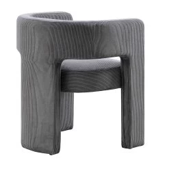 Greenwich Grey Corduroy Dining Chair -Garden Store DCH 2159 GREY CORD WB4