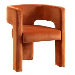 Greenwich Rust Velvet Dining Chair 16 Greenwich Rust Velvet Dining Chair -Garden Store DCH 2159 RUST VEL WB2