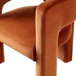 Greenwich Rust Velvet Dining Chair 22 Greenwich Rust Velvet Dining Chair -Garden Store DCH 2159 RUST VEL detail3